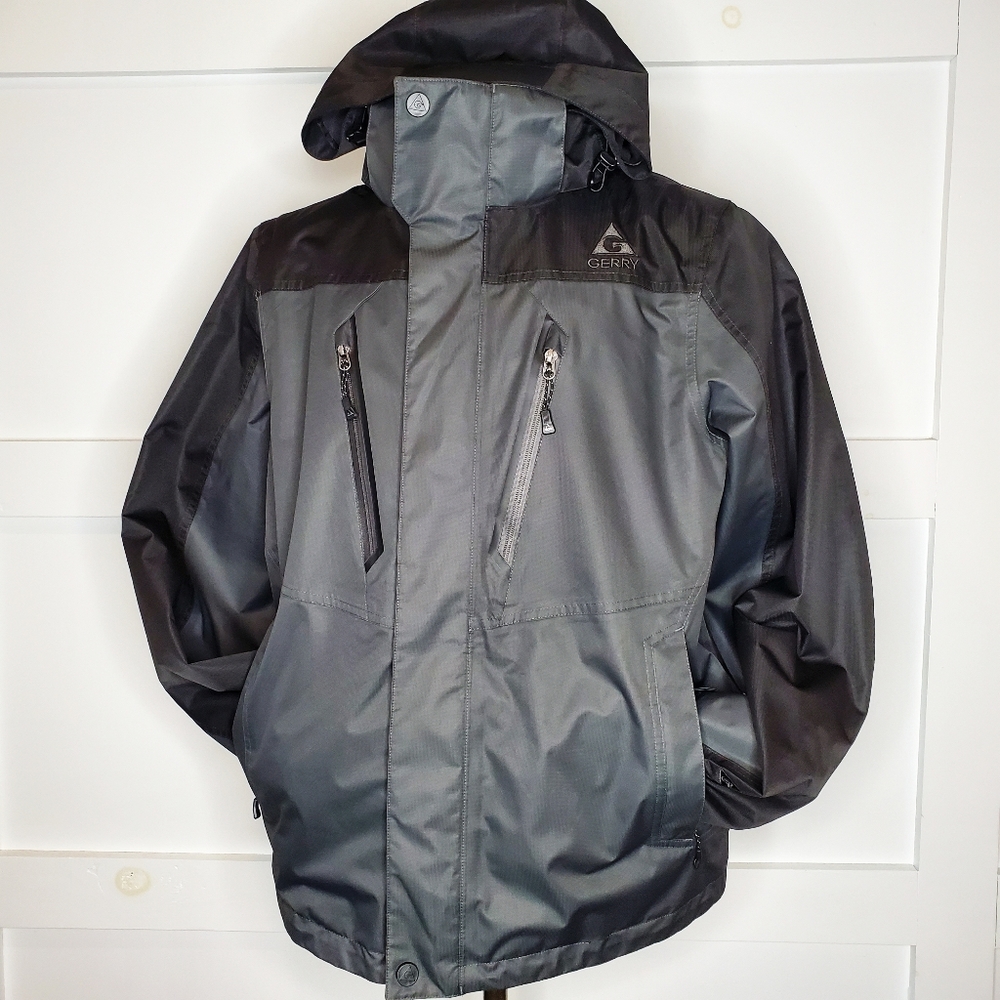 Mens Gerry Crusade 3-1 Jacket Black Gray Medium